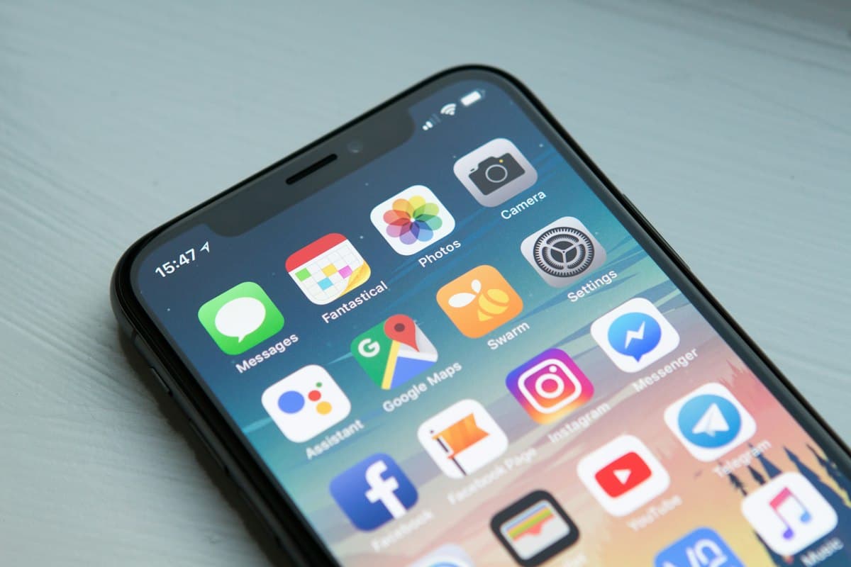 Person using a smartphone app